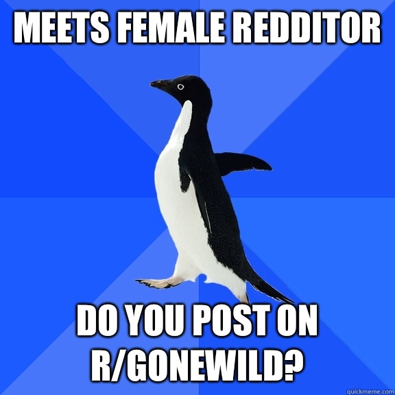 Meets female redditor top sites show thumbnail of her Facebo - Socially Awkward Penguin