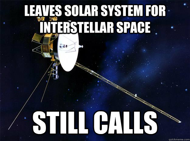 leaves solar system for interstellar space still calls -