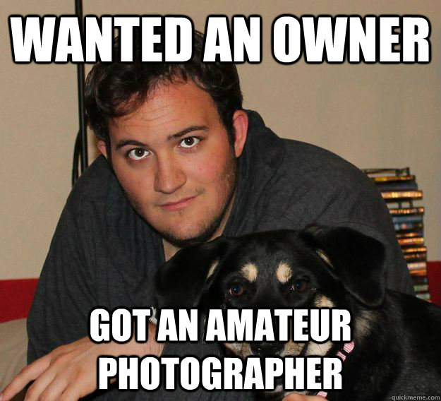 wanted an owner got an amateur photographer - 