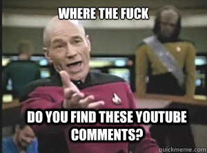 where the fuck do you find these youtube comments - Annoyed Picard