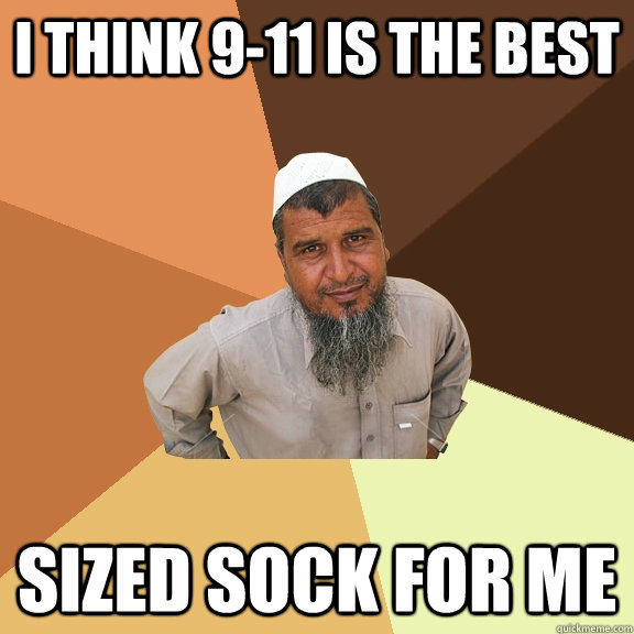 i think 911 is the best sized sock for me - Ordinary Muslim Man