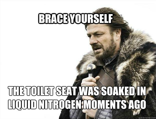 brace yourself the toilet seat was soaked in liquid nitrogen - BRACE YOURSELF SOLO QUEUE