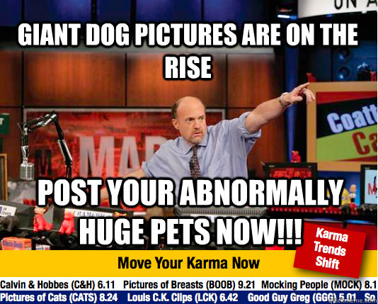 giant dog pictures are on the rise post your abnormally huge - Mad Karma with Jim Cramer