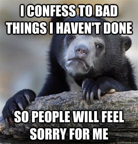 i confess to bad things i havent done so people will feel s - Confession Bear