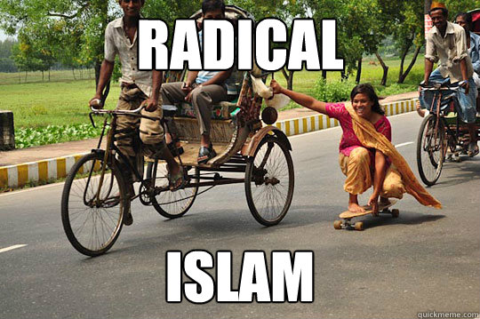 radical islam - skating indian woman