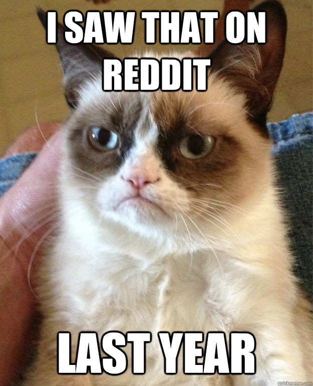i saw that on reddit last year - Grumpy Cat