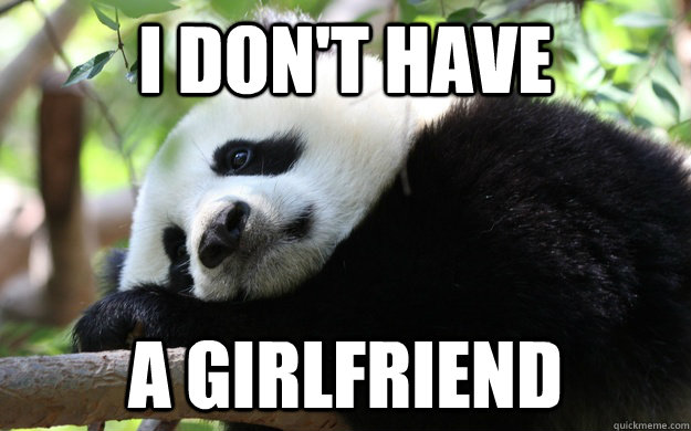 i dont have a girlfriend - Sad Panda