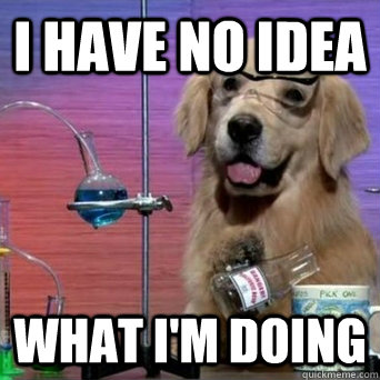 i have no idea what im doing - I Have No Idea Scientist Dog