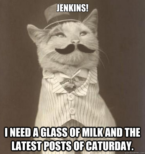 jenkins i need a glass of milk and the latest posts of catu - Original Business Cat