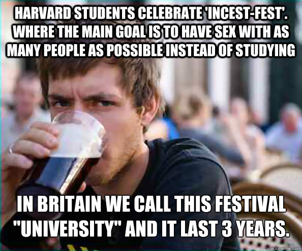 harvard students celebrate incestfest where the main goa - Lazy College Senior