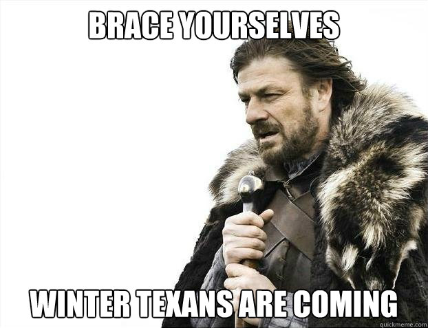 brace yourselves winter texans are coming - brace yourselves