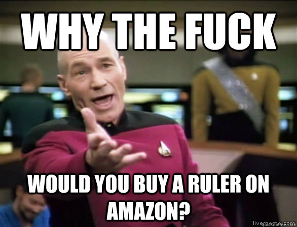 why the fuck would you buy a ruler on amazon - Annoyed Picard HD