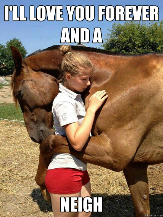 ill love you forever and a neigh - Horse Loves Human