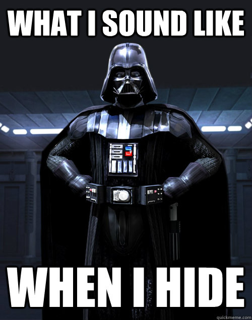 what i sound like when i hide - Trying to hide when...