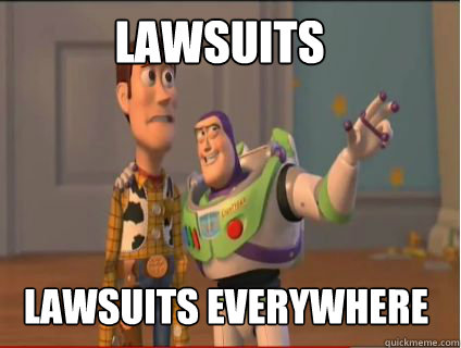lawsuits lawsuits everywhere - woody and buzz