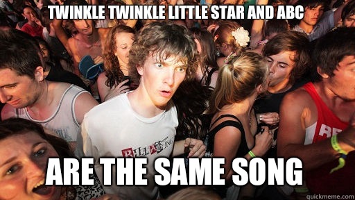 Twinkle twinkle little star and abc - Sudden Clarity Clarence