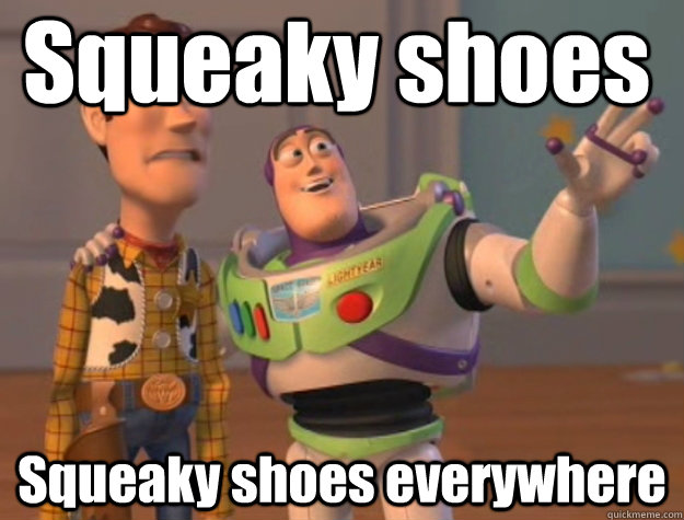 squeaky shoes squeaky shoes everywhere - Pinks everywhere
