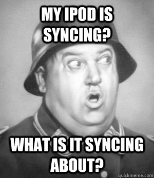 my ipod is syncing what is it syncing about -