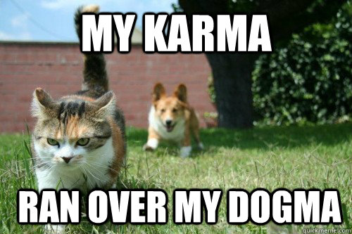 my karma ran over my dogma -