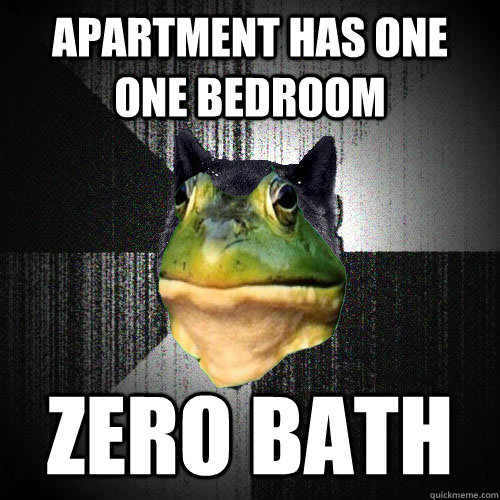 apartment has one one bedroom zero bath - Insanely Foul Bachelor Frog