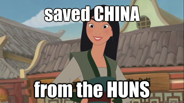 saved china from the huns - Mulan