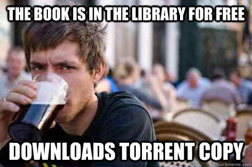 the book is in the library for free downloads torrent copy - Lazy College Senior
