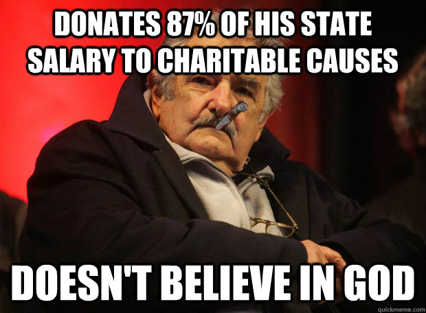 donates 87 of his state salary to charitable causes doesnt -