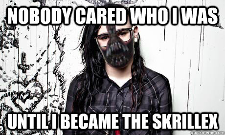 nobody cared who i was until i became the skrillex -