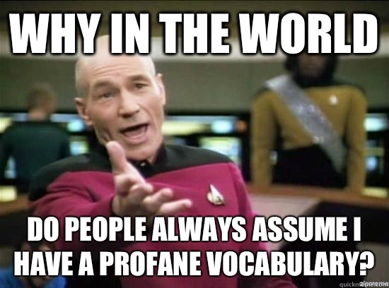 Why in the world do people always assume I have a profane vo - Annoyed Picard HD