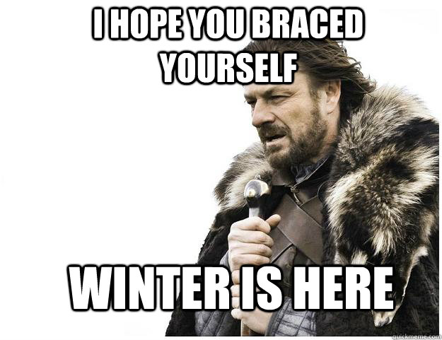 i hope you braced yourself winter is here - Imminent Ned