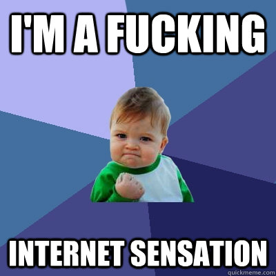 im a fucking internet sensation - Success Kid