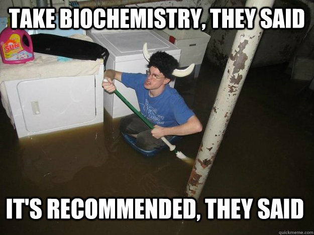 take biochemistry they said its recommended they said - Laundry Room Viking