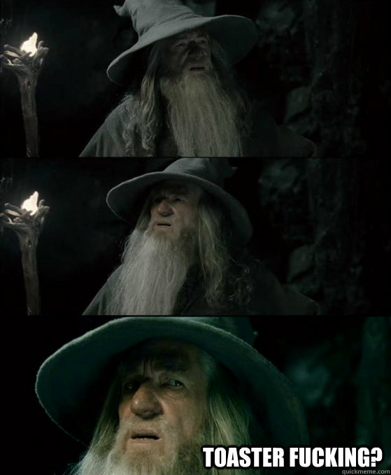 toaster fucking - Confused Gandalf