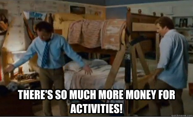 theres so much more money for activities - Stepbrothers Activities
