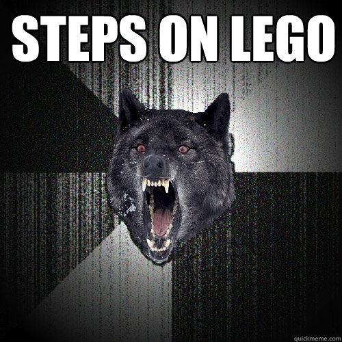 steps on lego - Insanity Wolf