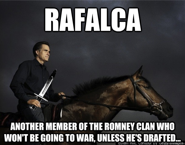 rafalca another member of the romney clan who wont be going - Mitt, Rafalca, Bayonets, and Horses