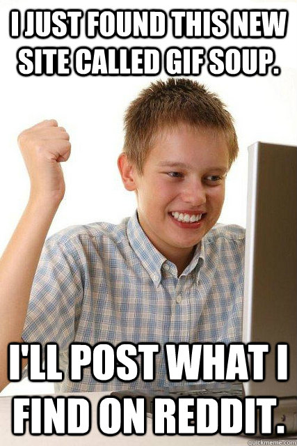 i just found this new site called gif soup ill post what i - Happy computer kid