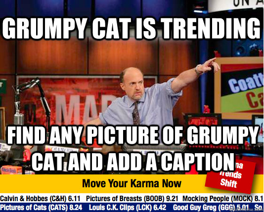 grumpy cat is trending find any picture of grumpy cat and ad - Mad Karma with Jim Cramer