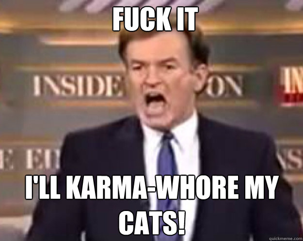 fuck it ill karmawhore my cats - fuck it bill