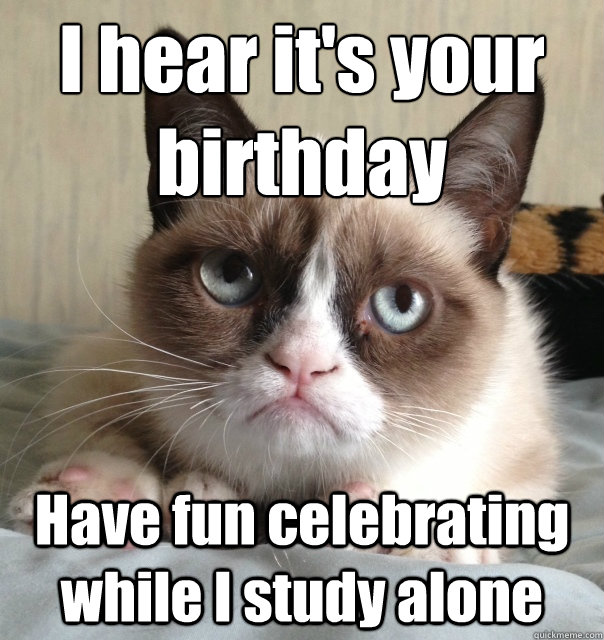 Grumpy Cat Birthday Meme Funny