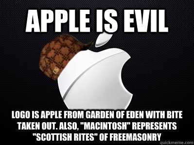 evil apple logo