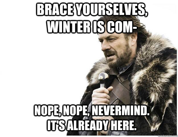 brace yourselves winter is com nope nope nevermind its - Imminent Ned