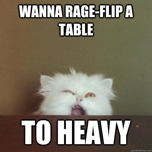 wanna rageflip a table to heavy - FFFUUU-cat