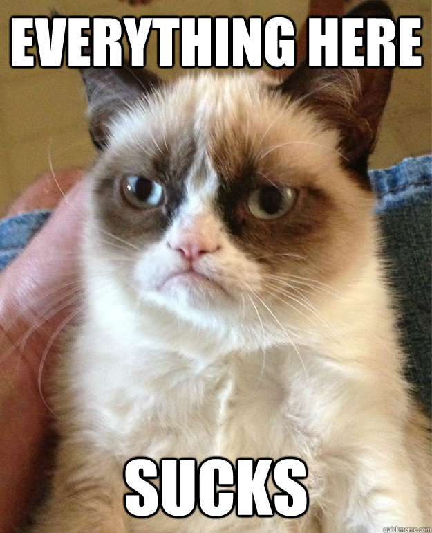 everything here sucks - Grumpy Cat