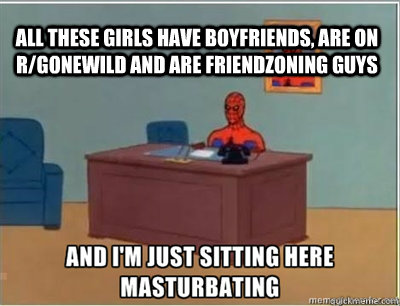 all these girls have boyfriends are on rgonewild and are f - Masturbating Spiderman