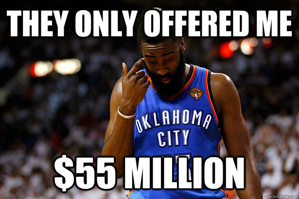 they only offered me 55 million - NBA Player Problems