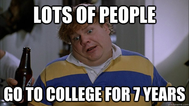 Lots of people go to college for 7 years