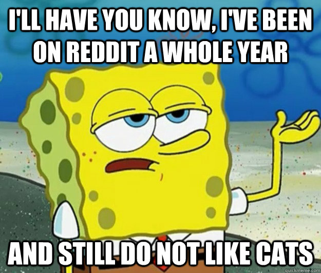 ill have you know ive been on reddit a whole year and sti - Tough Spongebob
