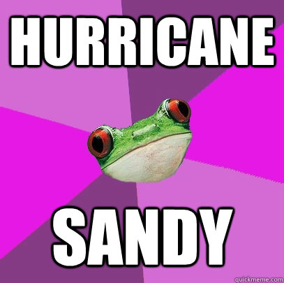 hurricane sandy - Foul Bachelorette Frog