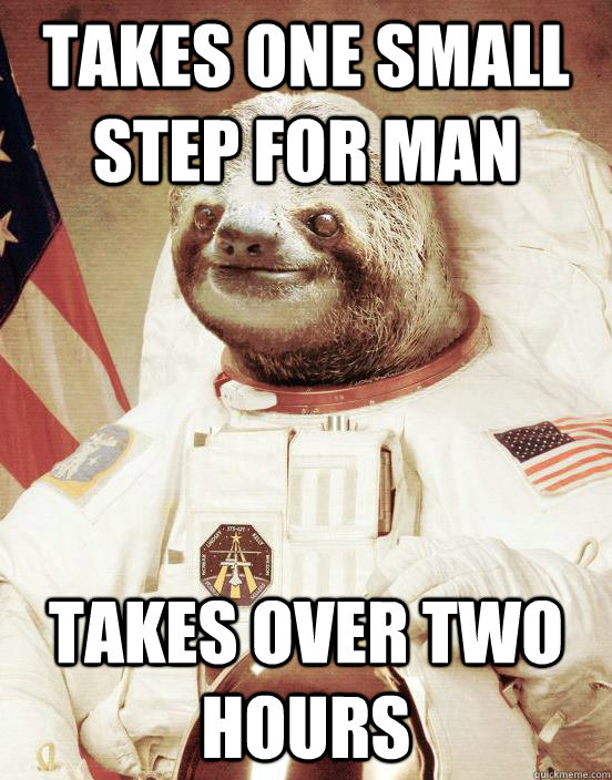 takes one small step for man takes over two hours -